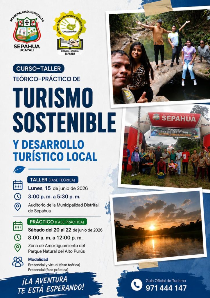 Folleto taller turismo Sepahua